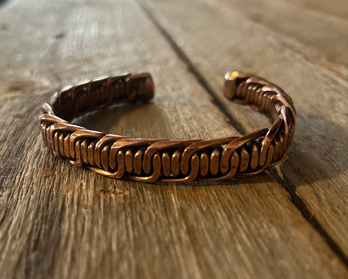1/2” Handmade Barbed Wire Copper Bracelet