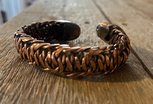 3/4” Handmade Filigree Copper Cuff Bracelet