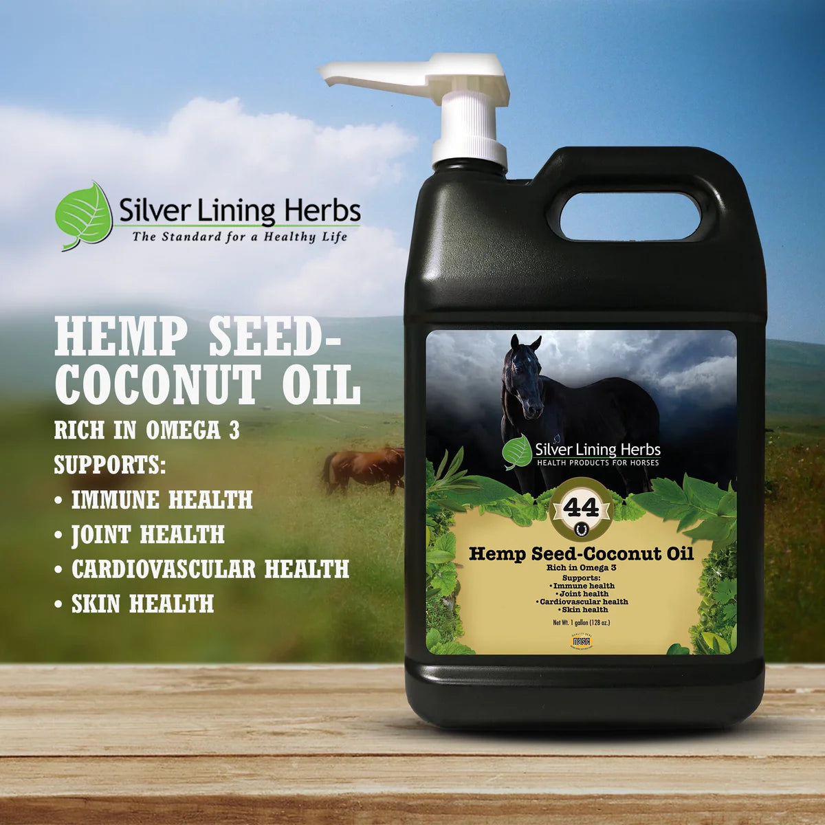 SIlver Lining Herbs - Hemp Seed-Coconut Oil for Horses