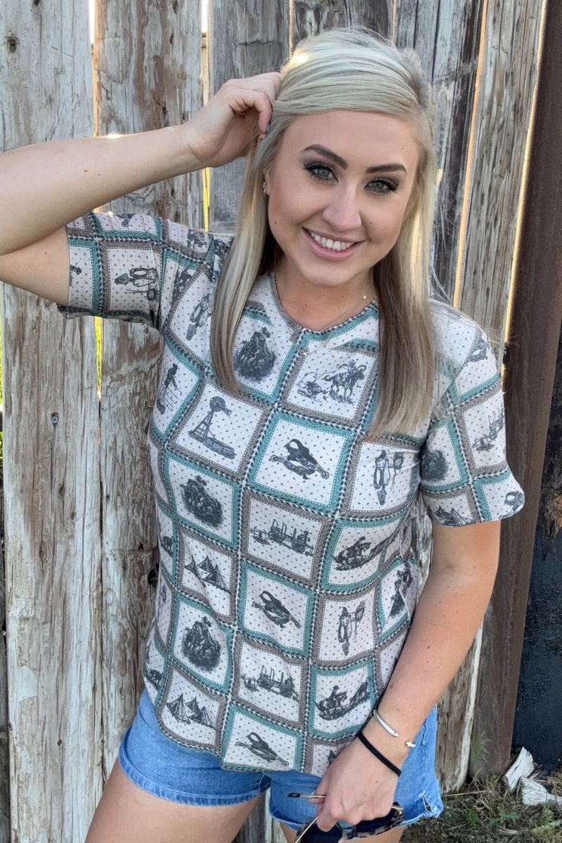 Sterling Kreek Western World Crew Neck Tee