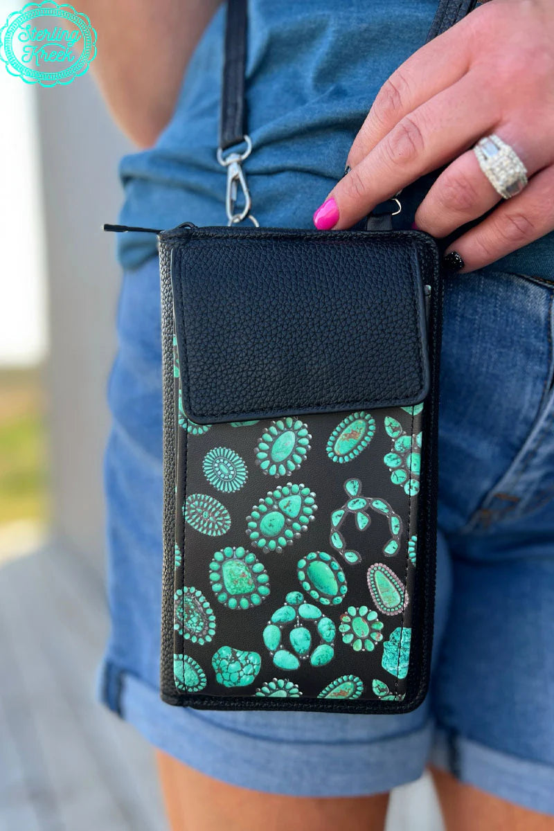 Sterling Kreek Forever in Turquoise Phone Wallet Crossbody Bag