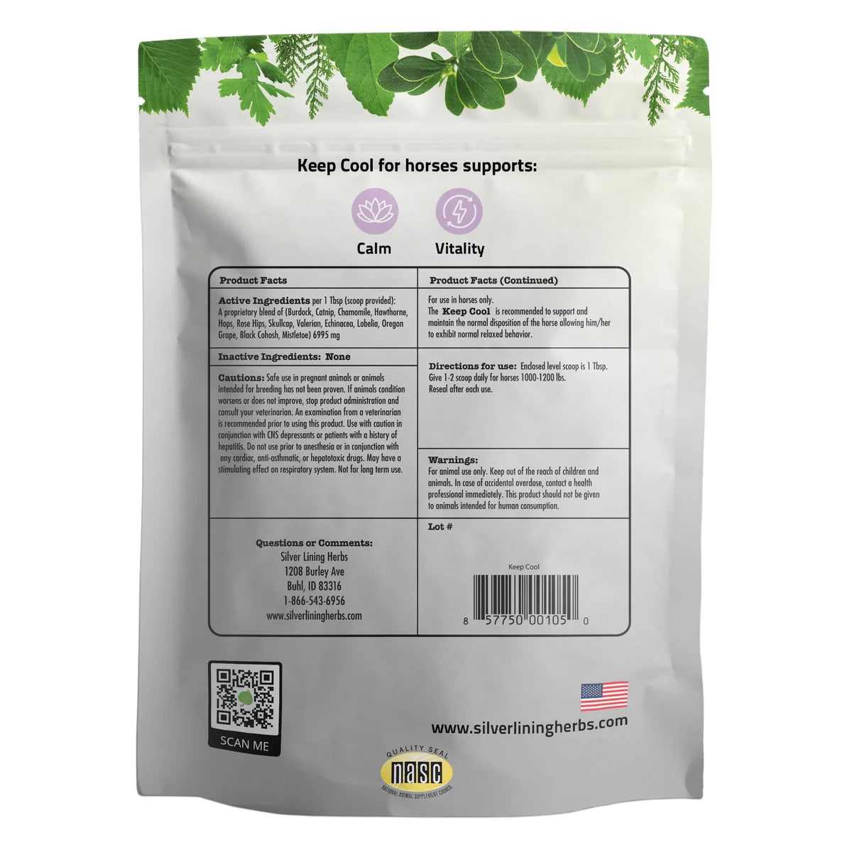 Silver Lining Herbs - Keep Cool for Horses (Paste)