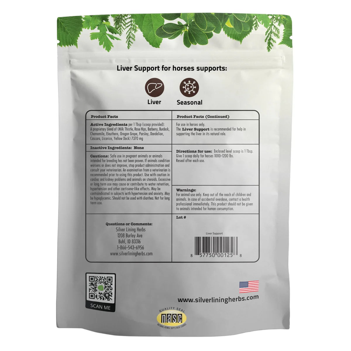Silver Lining Herbs - Liver Support for Horses