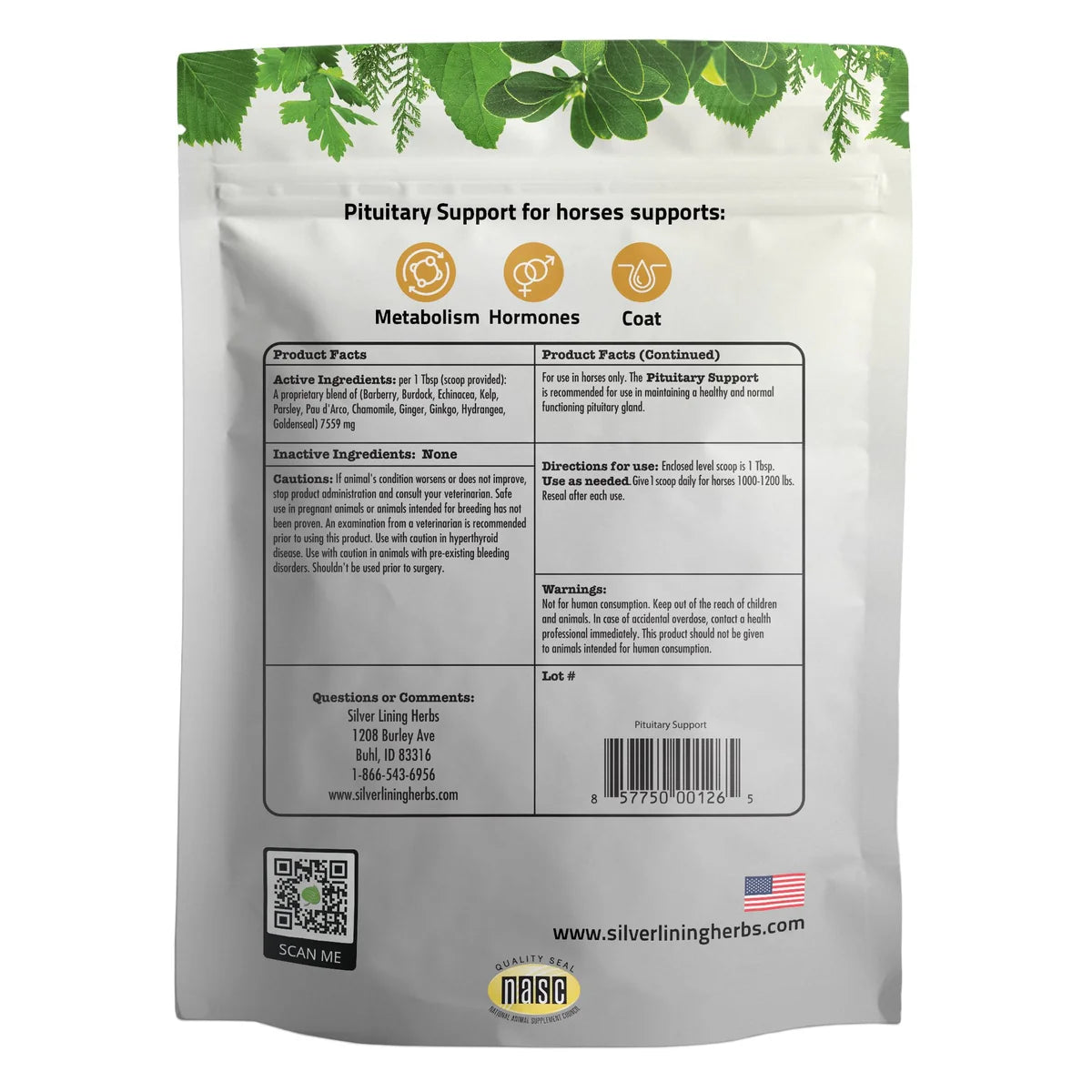 Silver Lining Herbs - Pituitary Support for Horses