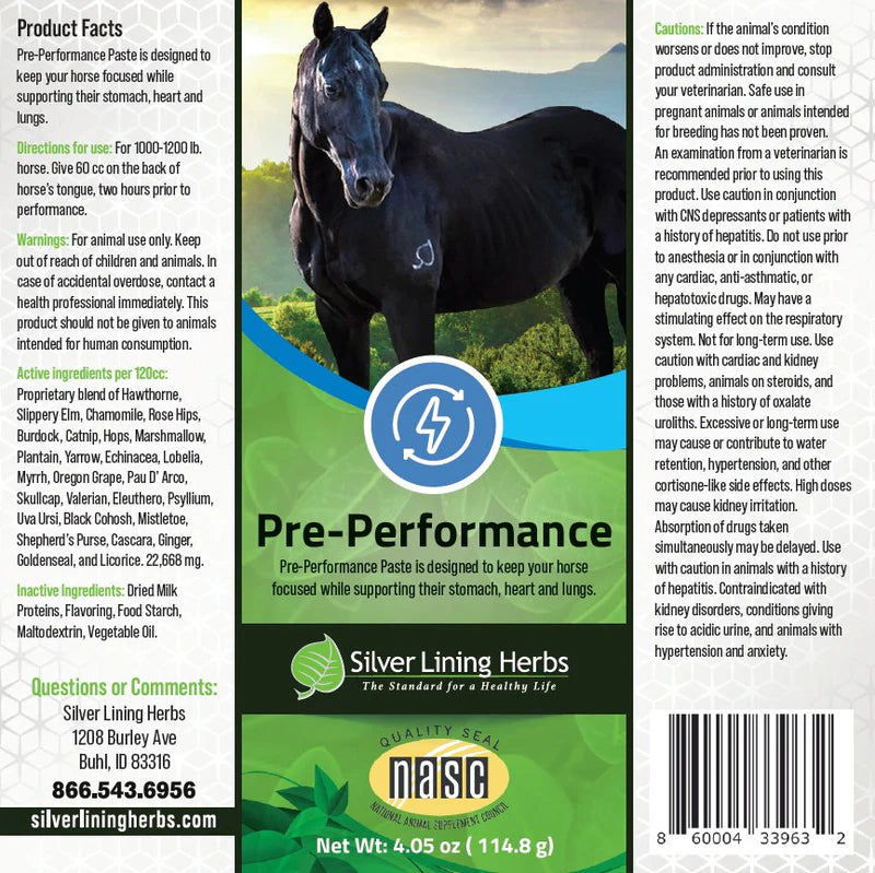 Silver Lining Herbs - Pre-Performance Paste for Horses
