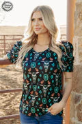 Sterling Kreek Western Tribal Top